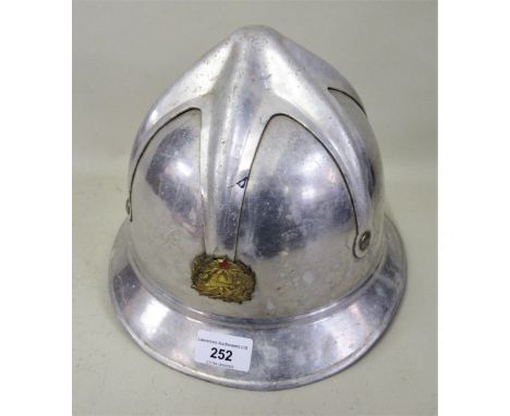 Mid 20th Century Soviet Union metal fireman's helmet 