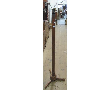 Art Deco walnut hexagonal lamp standard 