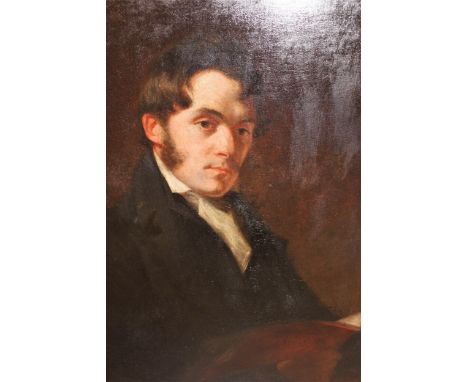 19th Century English School, oil on canvas, half length portrait of a young man, 75cm x 62cmPreviously cleaned, re-lined and 