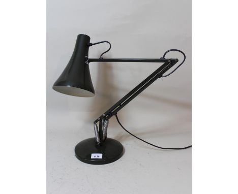 Anglepoise type lamp finished in dark green 