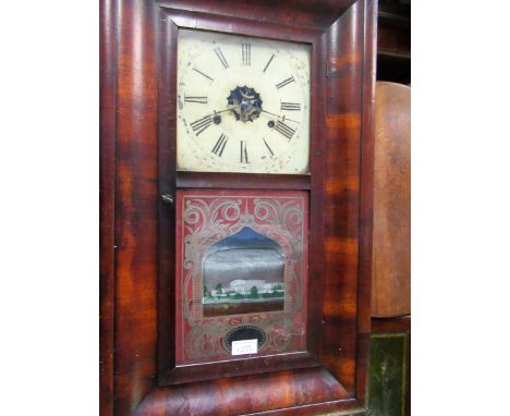 Two American wall clocks, and another similar wall clock, (for restoration) 