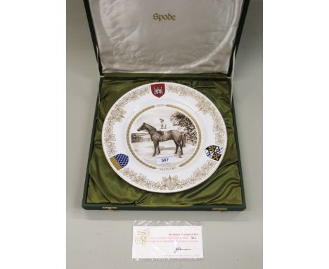 Spode Limited Edition plate, ' The First St Leger-Nijinsky ' with certificate, in original case 