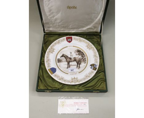 Spode Limited Edition plate, ' The First St Leger-Nijinsky ' with certificate, in original case 