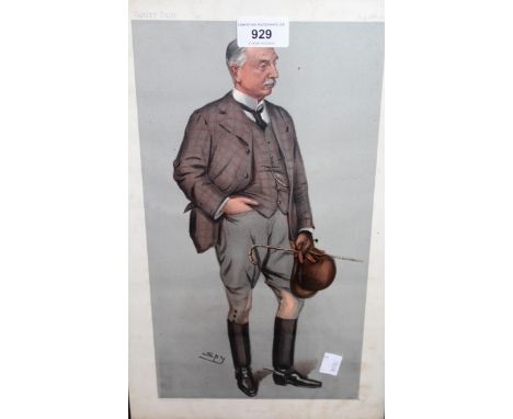 Group of three Vanity Fair Spy prints, ' Sixth Division ', ' Cavalry Reformer ' and ' Commanding Second Lifeguards ', framed 