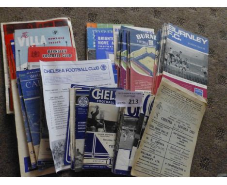 Football : Nice bundle of programmes back to late 50's, inc Arsenal, Chelsea, Burnley, Cardiff plus many more - good cond (11