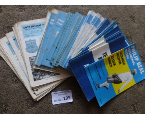 Football : Tottenham Hotspur programmes 1962 - 1973 home programmes - includes UEFA final 1972, FA Cup, etc - generally v.goo