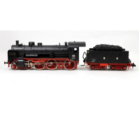 A Marklin 1 gauge 4-6-0 loco and 8 wheel tender, model 5799, DB class 38 1803, black with red detail and later decal 'Ried', 