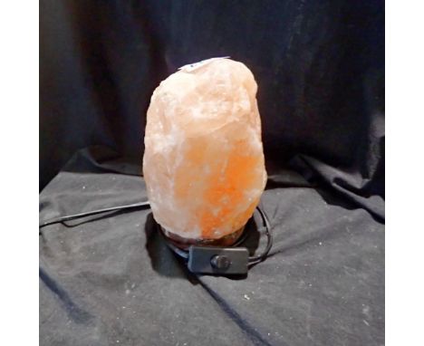 1980s rock salt lamp. All electrical items in this lot have been PAT tested for safety and have passed. This does not confirm