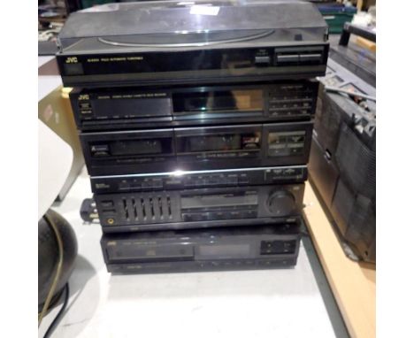 JVC stereo system, radio, cassette. All electrical items in this lot have been PAT tested for safety and have passed. This do