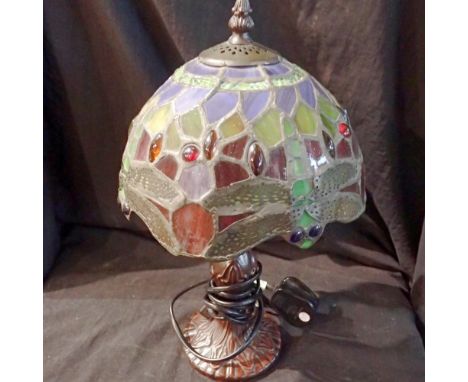 Tiffany style electric lamp. Not available for in-house P&amp;P 