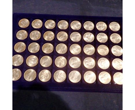 Forty pre decimal uncirculated pennies. UK P&amp;P Group 1 (£16+VAT for the first lot and £2+VAT for subsequent lots) 