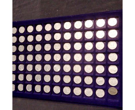 Seventy seven pre decimal sixpences. UK P&amp;P Group 2 (£20+VAT for the first lot and £4+VAT for subsequent lots) 