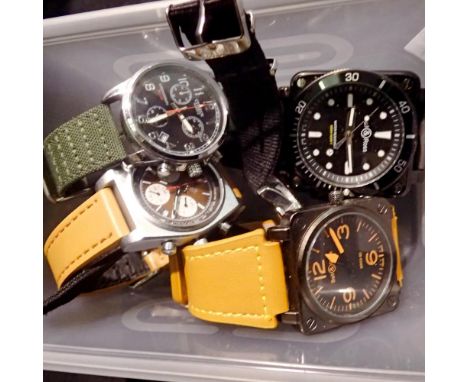 Five gents fashion wristwatches. UK P&amp;P Group 1 (£16+VAT for the first lot and £2+VAT for subsequent lots) 