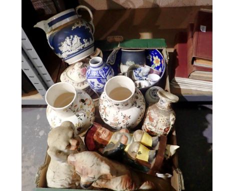 Mixed ceramics and collectables, including Sylvac. Not available for in-house P&amp;P