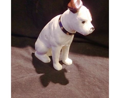 Cast iron small Nipper dog money box, H: 13 cm. UK P&amp;P Group 1 (£16+VAT for the first lot and £2+VAT for subsequent lots)