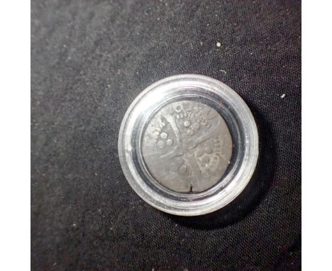 Hammered silver half penny attributed to house Plantagenet. UK P&amp;P Group 0 (£6+VAT for the first lot and £1+VAT for subse