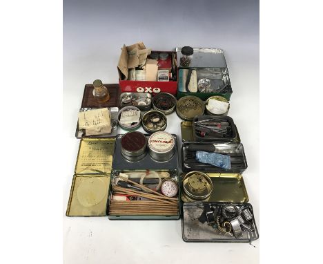 A quantity of horology tools, watch parts and spares [Keywords: pocket watch, wristwatch ]