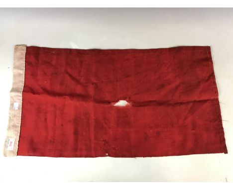 A vintage railway guards cotton flag