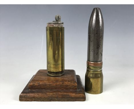 A Second World War trench art cigarette lighter