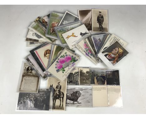 A quantity of early 20th Century sentimental postcards, to include RSPCA charity cards, and illustrations by Maude Scrivener,