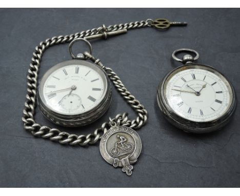 A small brown suede case containing a Victorian key wound chronograph pocket watch no:62136 having a Roman numeral dial with 