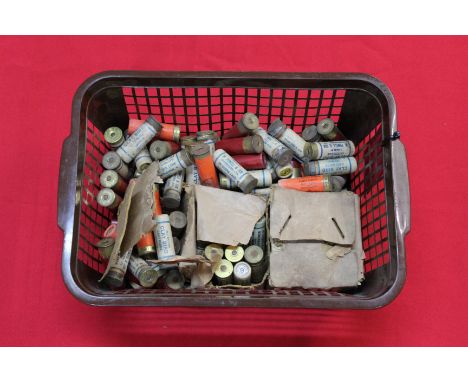 Four gun slips with approx 100 various vintage cartridges including W.Powell 'clay bird', this item can only be purchased by 