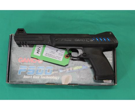 A Gamo Mod P900 .177 cal air pistol in original box with instructions, as a post 1939 air weapon the restrictions of the Crim
