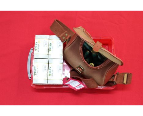 A cartridge bag with approx 144 12 bore cartridges, this item can only be purchased by someone with a current valid shotgun c