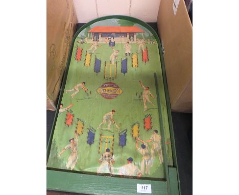 An Amersham pin cricket bagatelle board