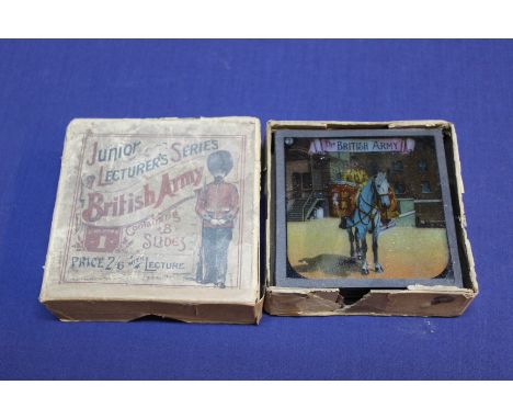 Coloured 'magic lantern slides' British Army, Chapter One in original box
