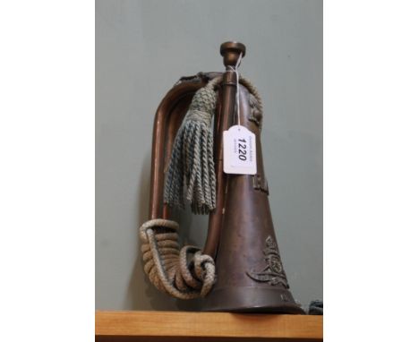 A bugle badged to the Royal Artillery