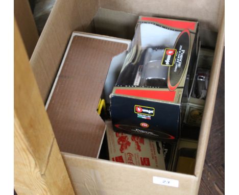 Boxed models to include Burago, Canadian Tonka forklift, Dinky, Matchbox etc