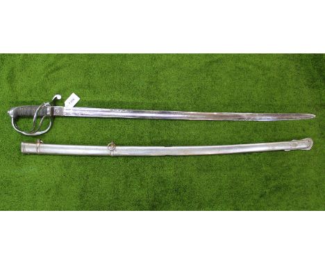 A British Light Cavalry/Artillery Officers sword with scabbard