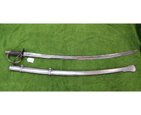 A replica U.S.A. Light Cavalry sword with scabbard