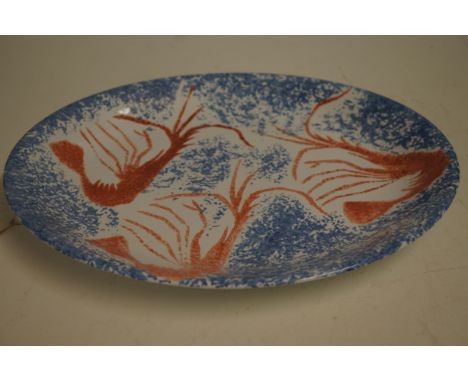 Poole pottery (Poole blue) plaque diameter 36 cm 
