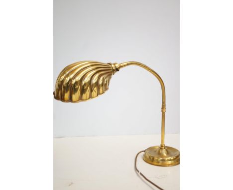Good quality art deco angle poise lamp with shell shade 
