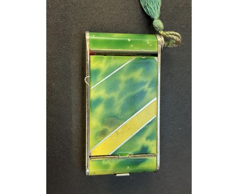 Art deco enamel cigarette case & compact 