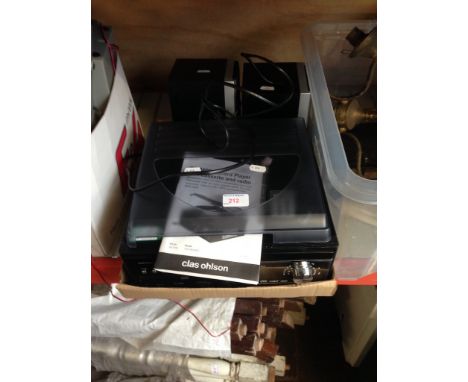 A CLAS OHLSON CD/MP3 RECORD PLAYER STEREO SYSTEM