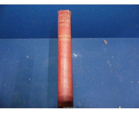 A Family Bible, a brass and leather bound The Illustrated National Family Bible, Rudyard Kipling Pack of Pook Hill (first Edi