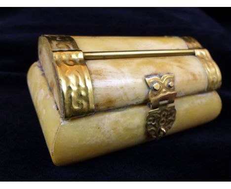 Vintage cased bone trinket box