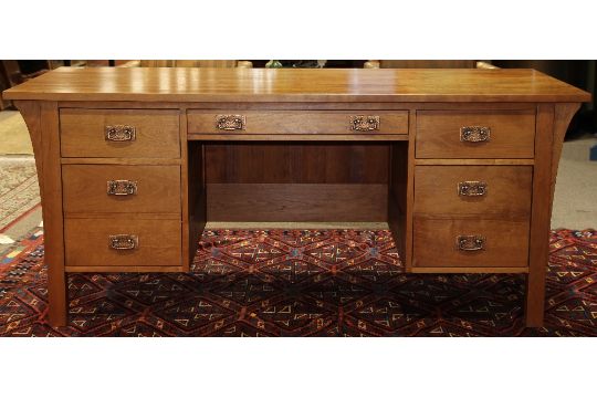 Lot Of 2 L Jg Stickley Audi Arts And Crafts Style Cherry