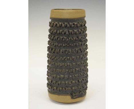 Poole Pottery Atlantis vase by Jenny Haigh, 1973-76, decorated with textured spiralled banding, impressed marks, 22cm high