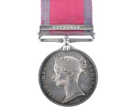 Military General Service Medal, 1793-1814, one clasp, Victoria, to (B. Davis. Clerk P.M.G.D.), together with a silhouette sig