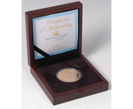 Great Britain, cased 2014 22ct gold coin, 'The First Birthday of HRH Prince George', 34g, 23 of 45 limited edition (1)