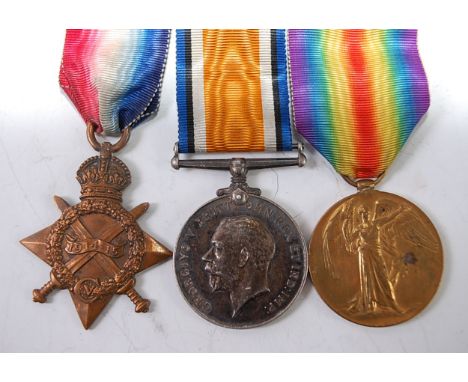 A WW I 1914-15 Star, British War and Victory trio, naming 17210. PTE. J. MILES. R. BERKS. R. (3)