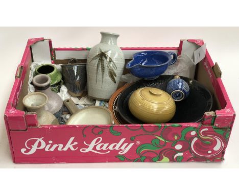 A mixed lot of studio pottery to include Winchcombe 