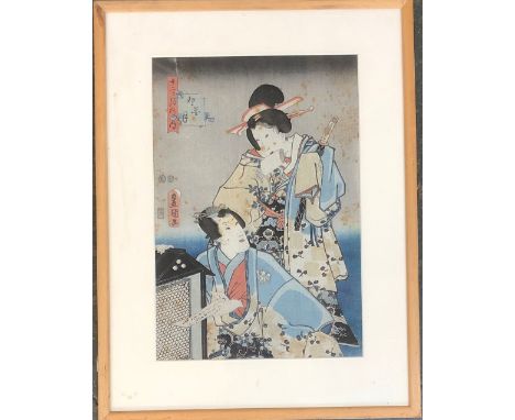 Toyokuni III Utagawa, 'The Fourth Month' from the series of The Twelve Months 'Junika Tsuki no Uchi', woodblock print, 35x24c