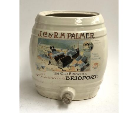 Local interest: a ceramic brandy barrel for JC &amp; RH Palmer, The Old Brewery Bridport, 28cmH 