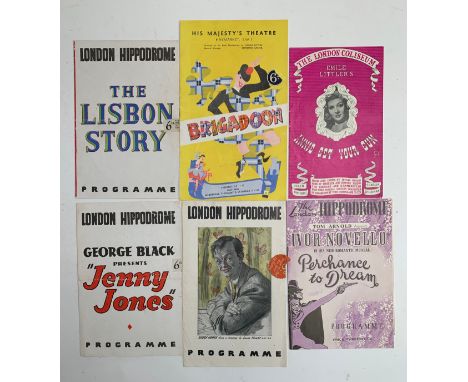 A quantity of ephemera to include approx. 30 vintage theatre programmes: a quantity for London Hippodrome productions 'The Li