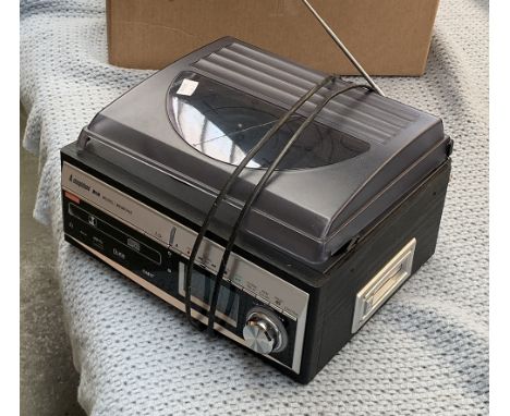 A Steepletone Memphis record player, together with Radione speakers 